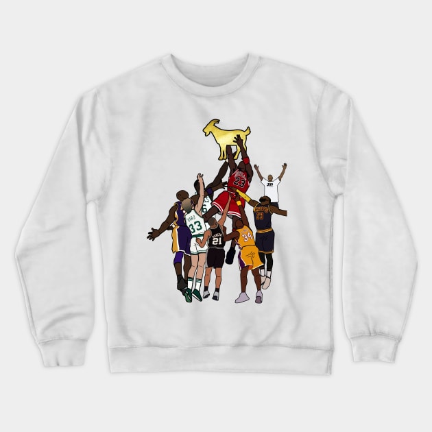 Michael Jordan Is The GOAT - NBA Chicago Bulls Crewneck Sweatshirt by xavierjfong